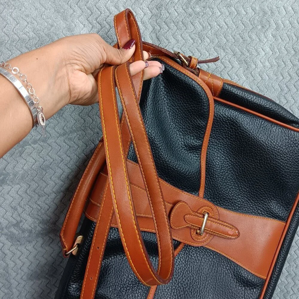 Dooney & Bourke All Weather Leather Pebbled Vintage Briefcase Messenger Bag